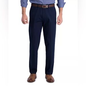 Haggar New 34/29 Bran New Wrinkle Free Khaki Classic Fit Chino Navy Blue Pants